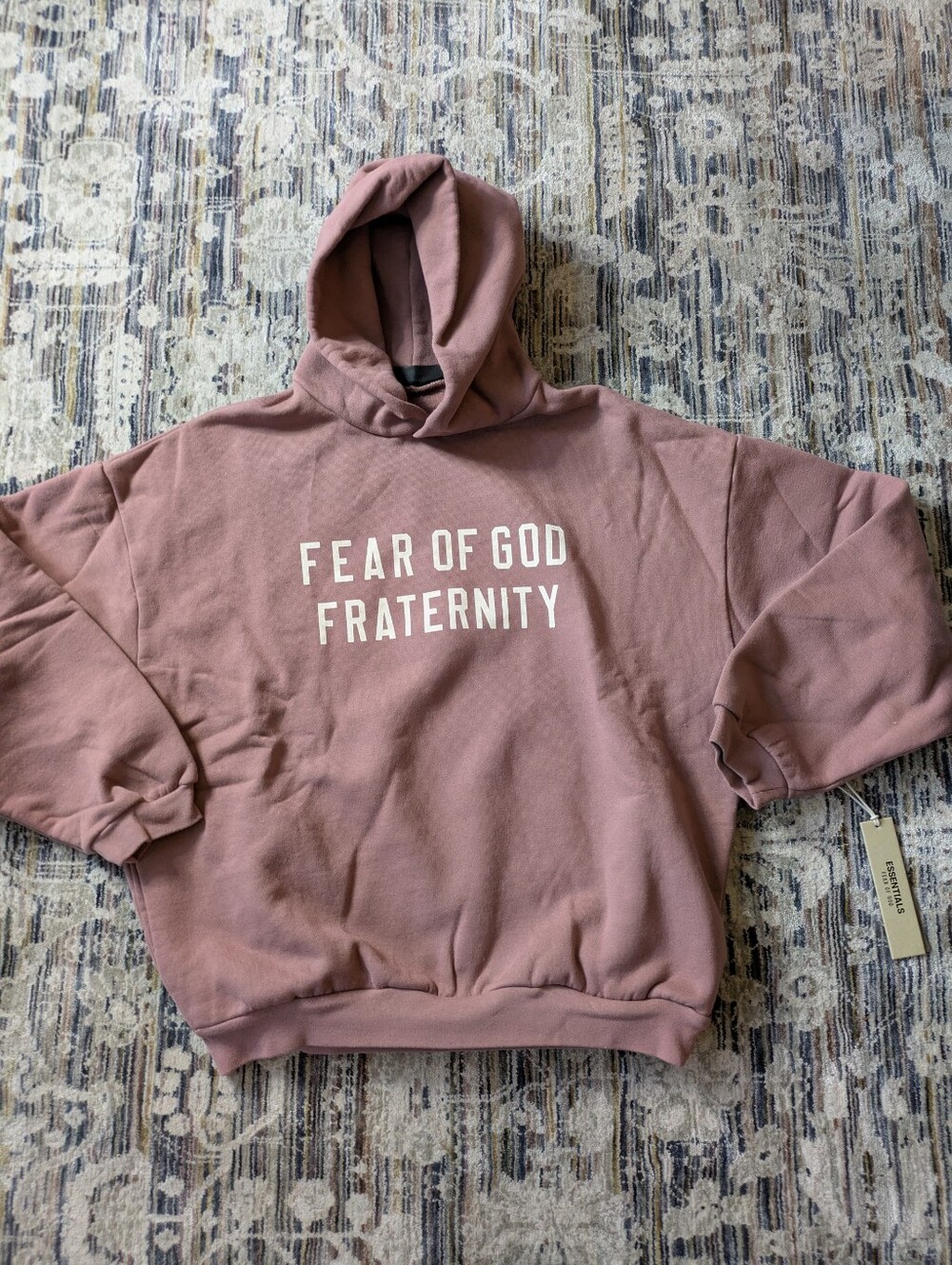 Fear of God Essentials "Fraternity" Hoodie – Crimson – XS – NWT